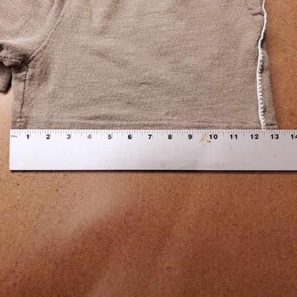 Zara Cardigan & Short Set Women L Brown Embroidered Trim Button Up Boho Casual - Picture 10 of 16